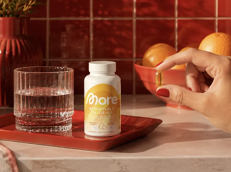More Nutrition Essentials on a kitchen counter.