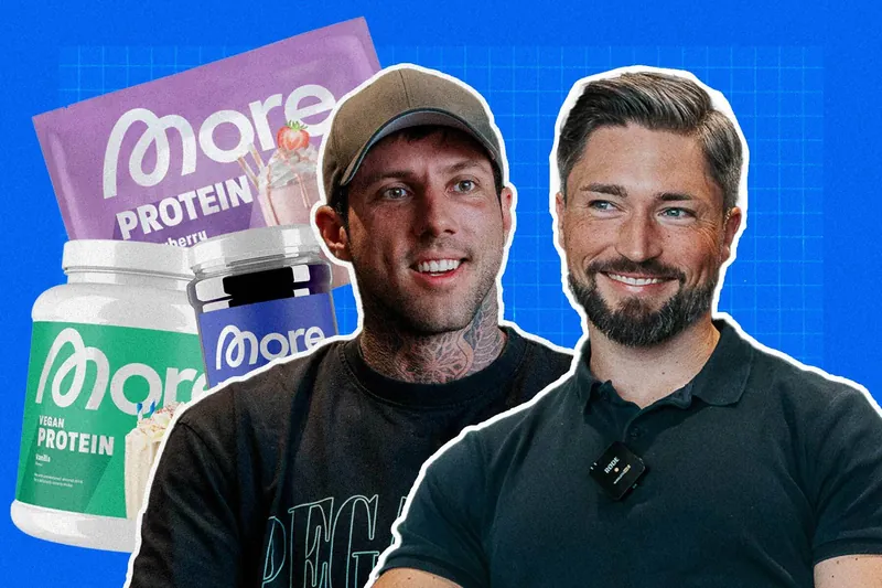 More Nutrition founders with product.
