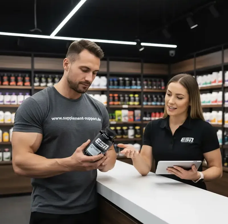 Staff advising a customer in an ESN store.