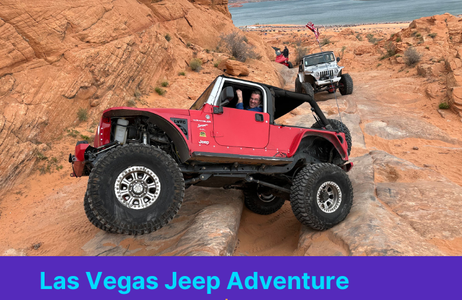 Image of man in jeep for event