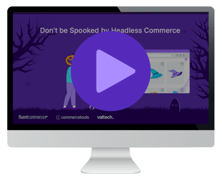 desktop monitor with headless commerce webinar iage