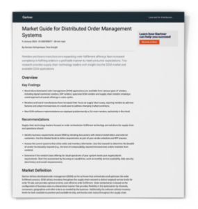 Gartner Report 2024 Market Guide for Distributed Order Management Systems